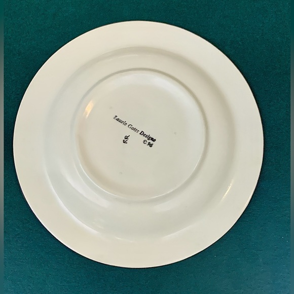 1996 Vintage Laurie Gates Safari Animal Print Tiger Salad Plate - Picture 9 of 10